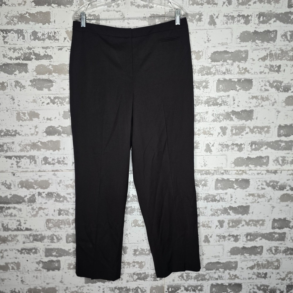 Talbots Dress Pants Womens 14P Brown Wool Lined Trouser Italy Career Wear Work